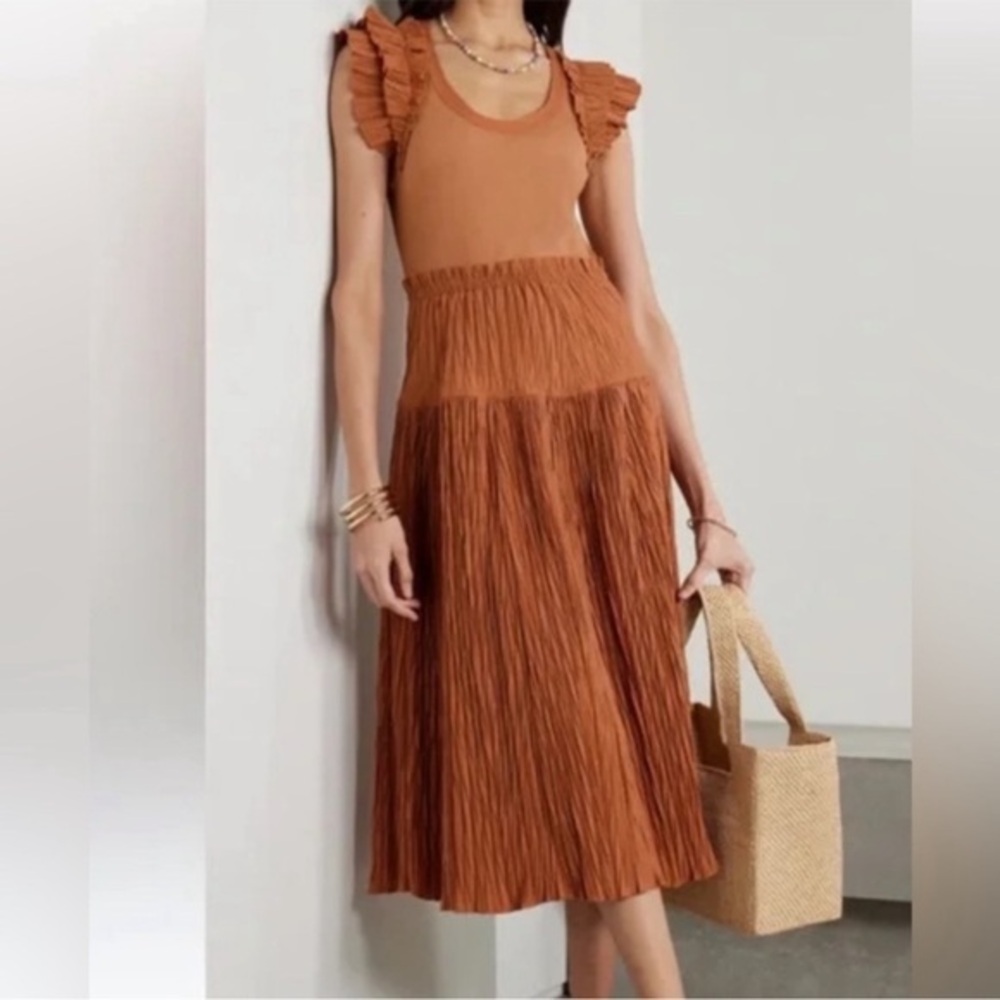 NWT Ulla Johnson Chestnut Cotton blend Virginia Dress 12